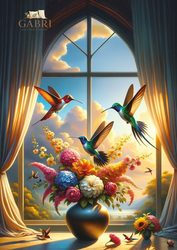 ART PUZZLE Puzzle Symfonie křídel a květin 500 dílků