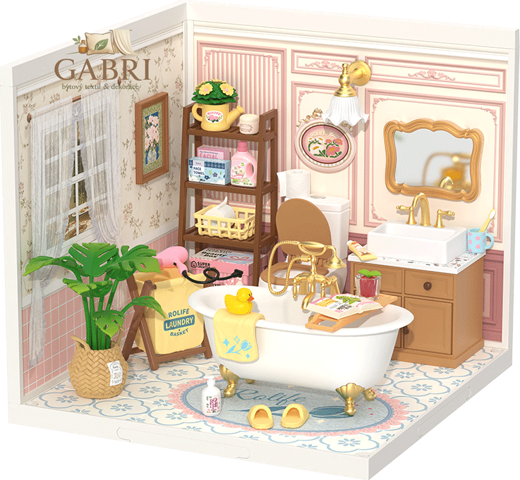ROBOTIME Rolife DIY House: Koupelna s LED osvětlením 103 dílků