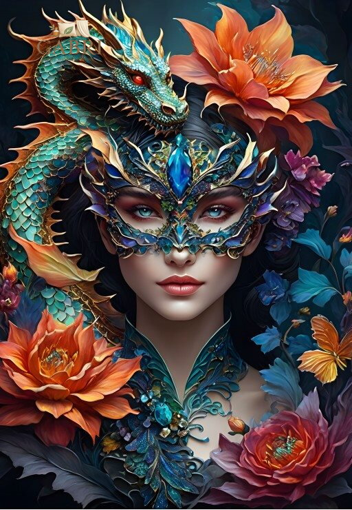 BLUEBIRD Puzzle Dívka s drakem 1000 dílků