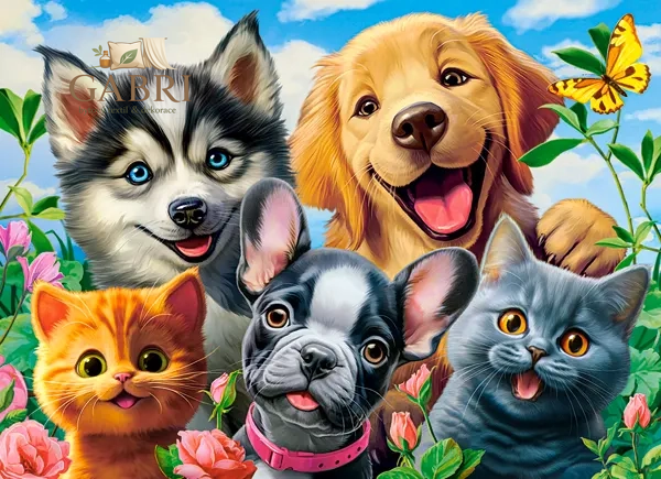 CASTORLAND Puzzle Zvířecí selfie 70 dílků