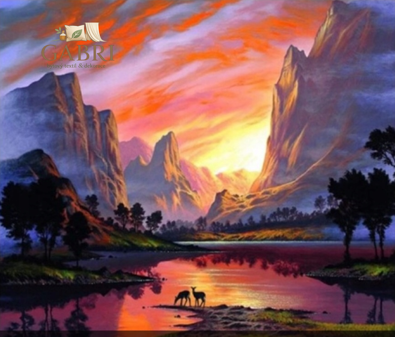 NORIMPEX Diamantové malování Hory 30x40cm