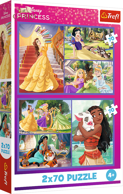 TREFL Puzzle Disney princezny: Pohádkové dny 2x70 dílků