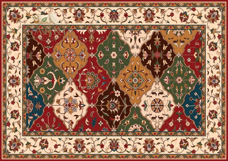 ART PUZZLE Puzzle Anatolské květiny na koberci 1000 dílků