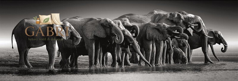 CLEMENTONI Panoramatické puzzle Stádo obrů 1000 dílků