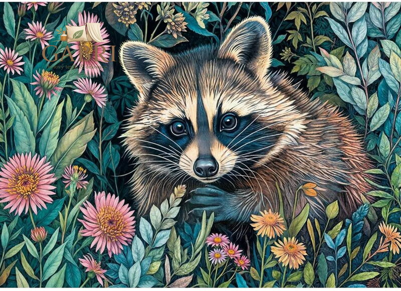 CHERRY PAZZI Puzzle Mýval v květinách 1000 dílků