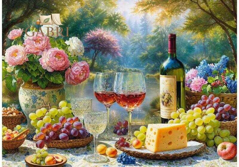 CHERRY PAZZI Puzzle Vinné zátiší s hrozny 1000 dílků