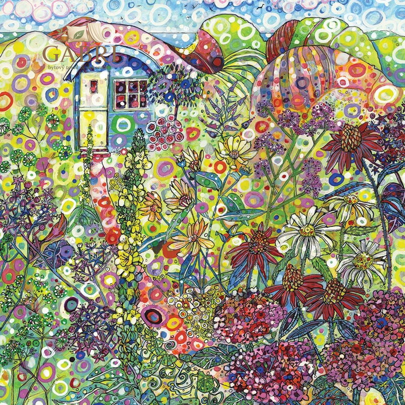 GRAFIKA Čtvercové puzzle Modrá chaloupka 1000 dílků