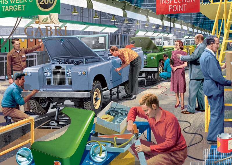 FALCON Puzzle Továrna na výrobu automobilů 1000 dílků