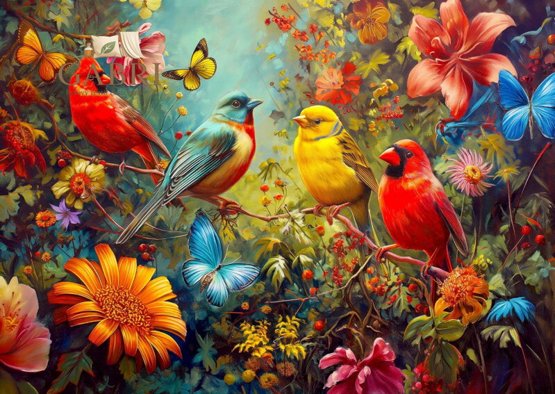 ENJOY Puzzle Cvrlikání a Třepotání 1000 dílků