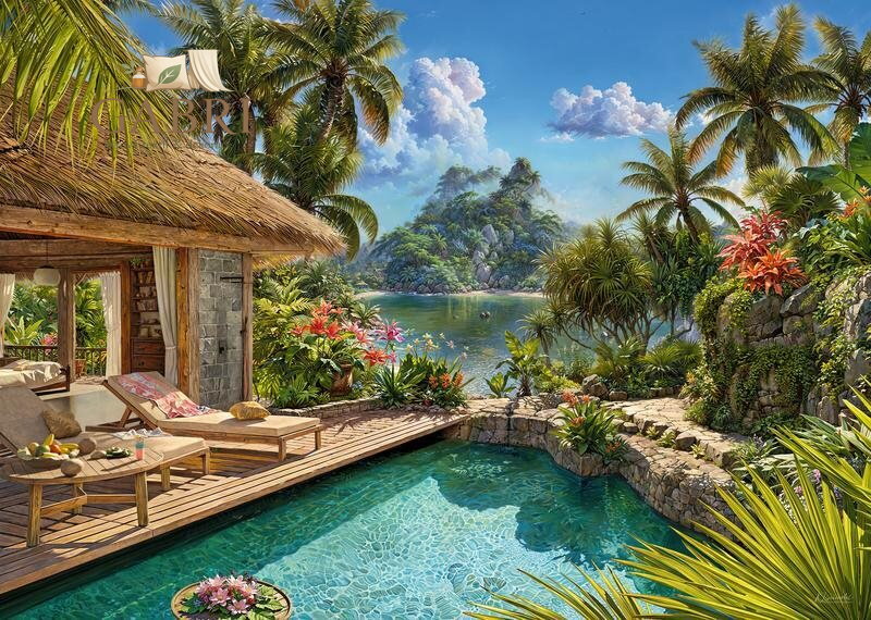 CHERRY PAZZI Puzzle Prázdniny v tropech 2000 dílků