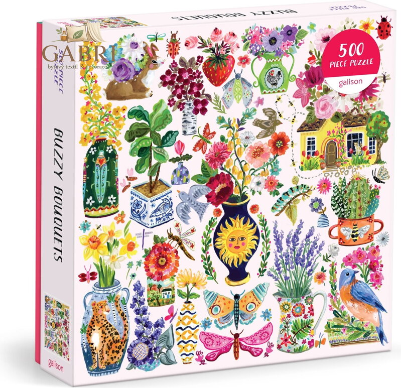 GALISON Čtvercové puzzle Bzučící kytice 500 dílků
