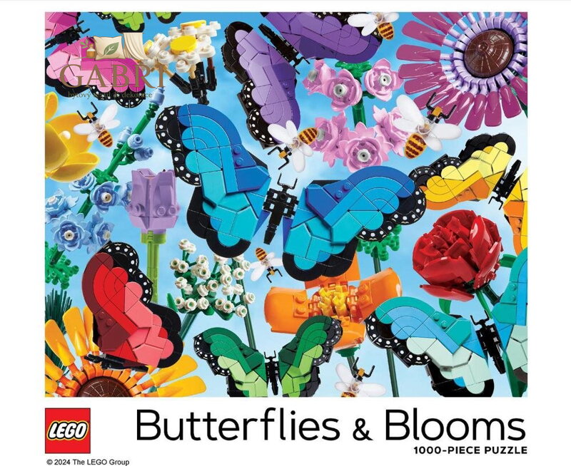 CHRONICLE BOOKS Puzzle LEGO® Motýli a Květy 1000 dílků