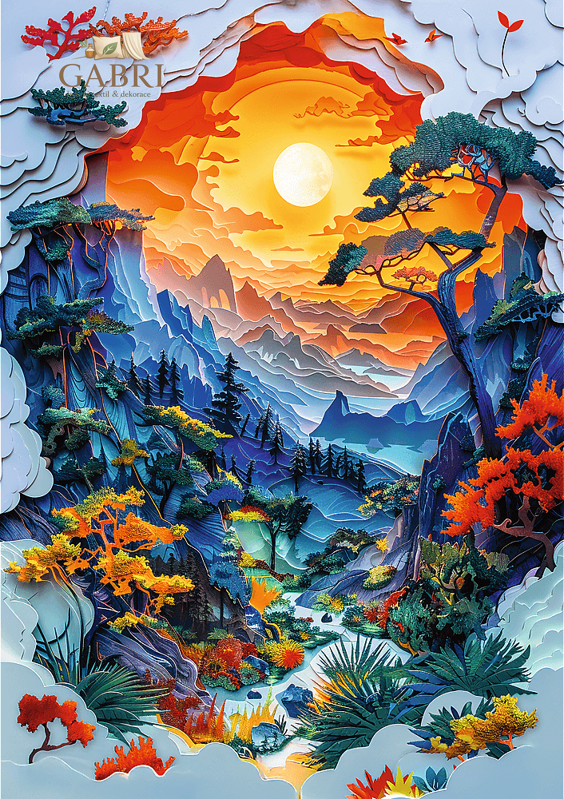 TREFL Puzzle Paper Art: Údolí 1000 dílků