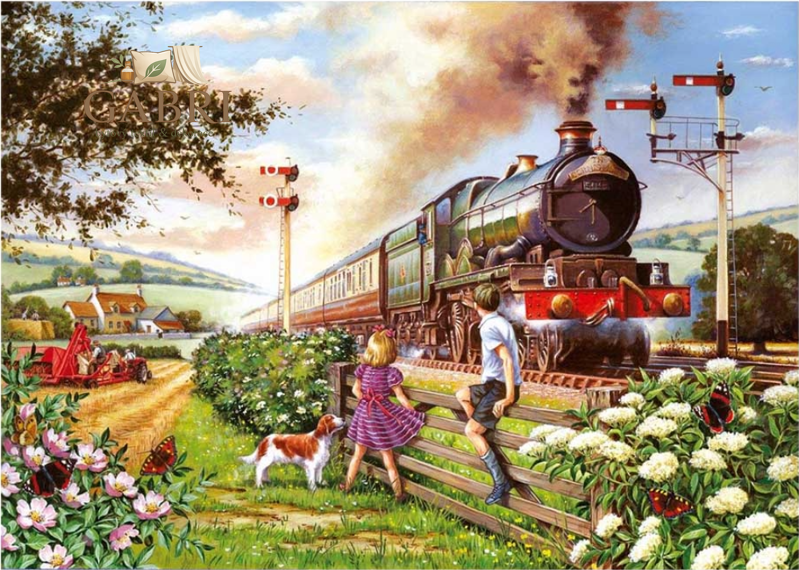 HOP Puzzle Železniční děti BIG 500 dílků