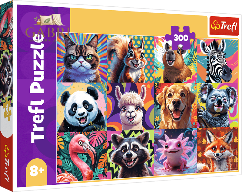 TREFL Puzzle Veselé zvířecí portréty 300 dílků