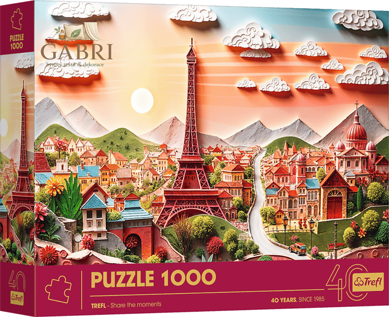 TREFL Puzzle Paper Art: Paříž 1000 dílků