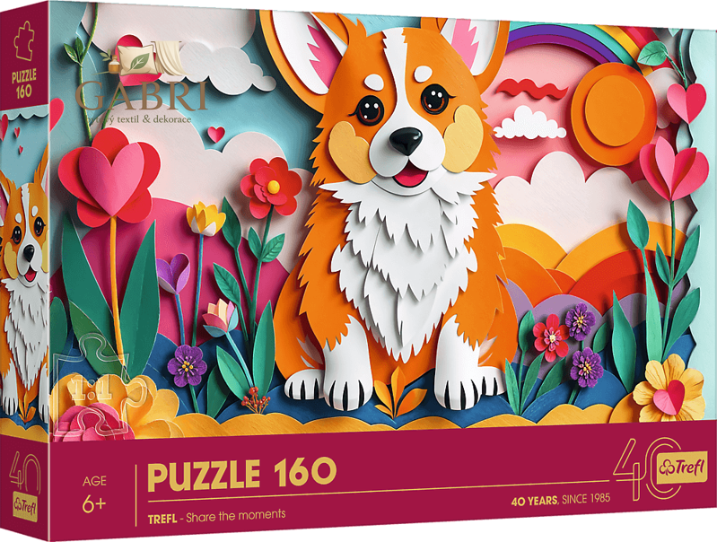TREFL Puzzle Paper Art: Štěně 160 dílků