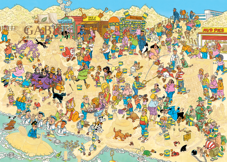 JUMBO Puzzle JvH Sochy z písku 1000 dílků