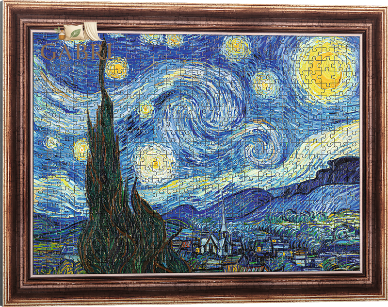 TREFL Art Frame Puzzle Hvězdná noc 500 dílků s rámem