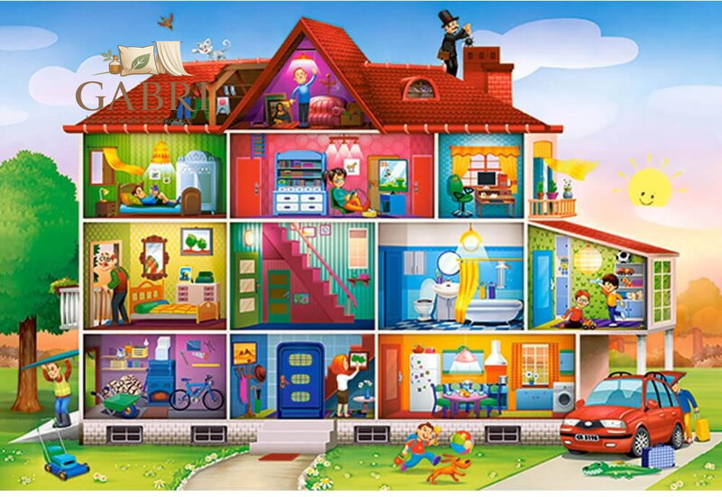 CASTORLAND Puzzle Život v domě MAXI 40 dílků