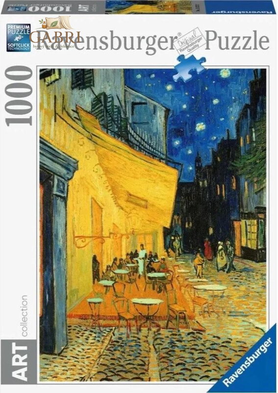 RAVENSBURGER Puzzle Art Collection: Terasa kavárny v noci 1000 dílků