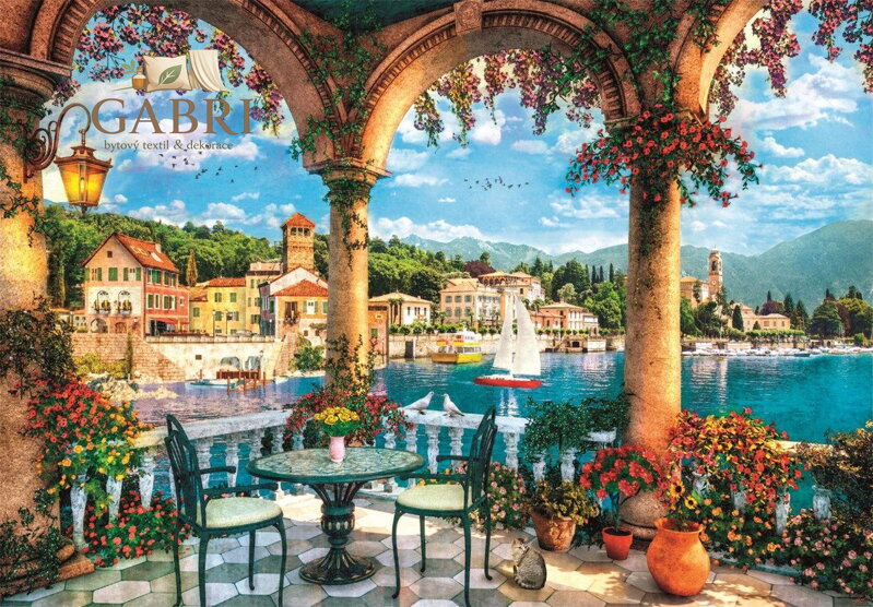 CLEMENTONI Puzzle Výhled na jezero Como 1000 dílků