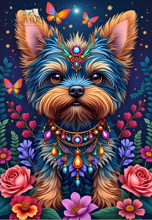 ALIPSON Puzzle Pejsek v říši květin 1000 dílků