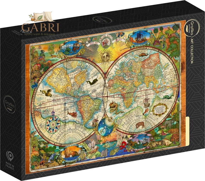 GRAFIKA Puzzle Mapa tvorů Země 1000 dílků