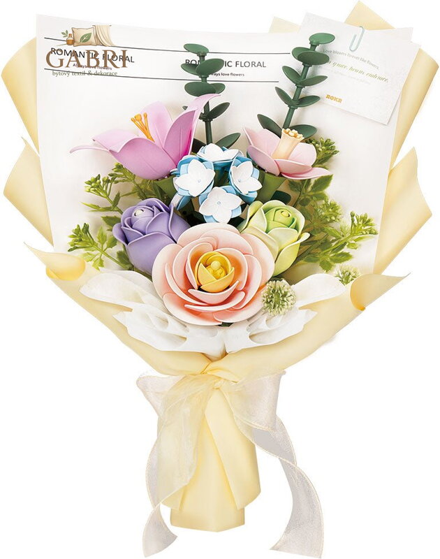 ROBOTIME Rokr Floral Art: 3D puzzle Jarní květina 165 dílků