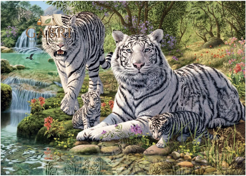 DINO Puzzle Secret Collection: Bílí tygři 1000 dílků