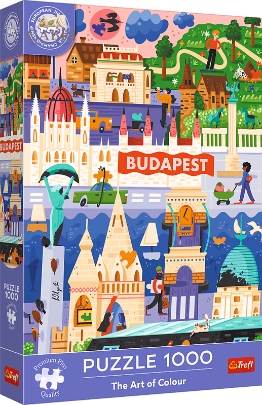 TREFL Puzzle Premium Plus The Art of Colour: Budapešť, Maďarsko 1000 dílků