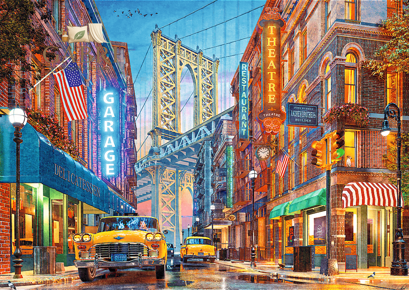 TREFL Puzzle Premium Plus Tea Time: Výhled na most v Manhattonu 500 dílků