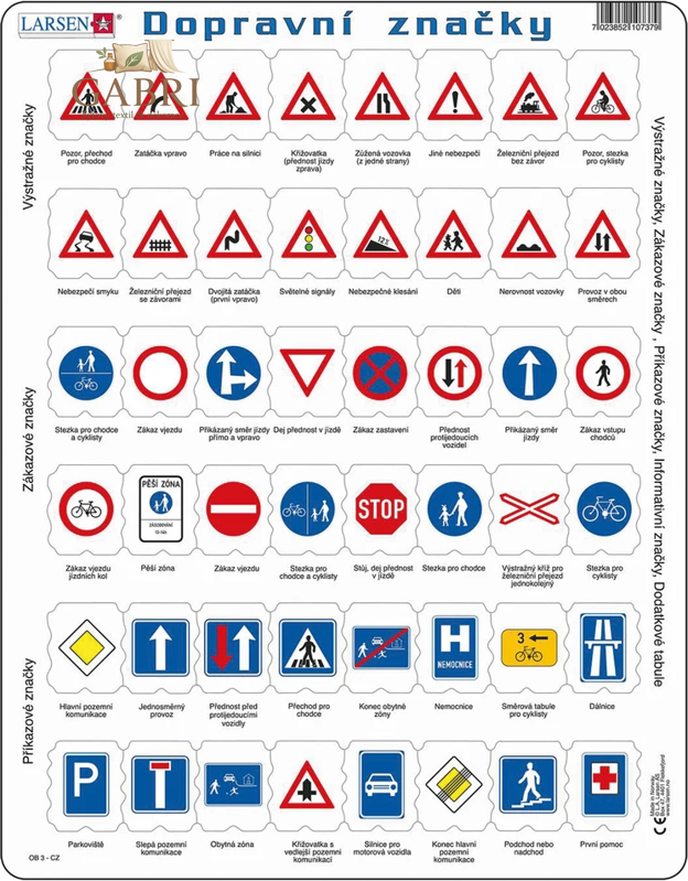 LARSEN Puzzle Dopravní značky 48 dílků
