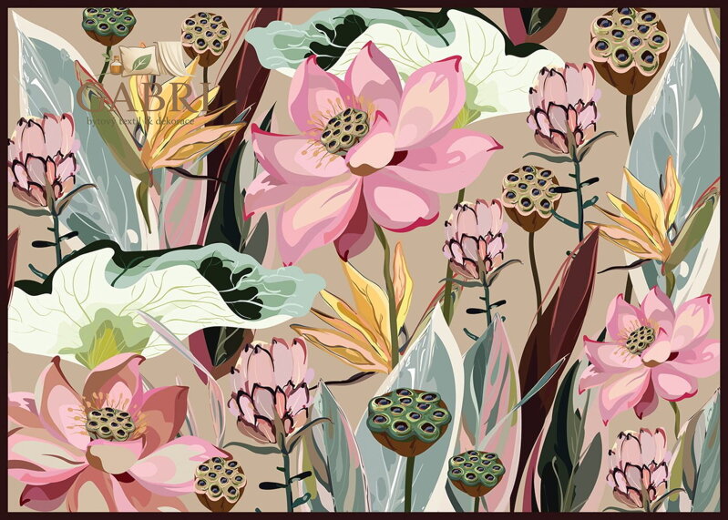 INTERDRUK Puzzle Flowers: Lotusy a Protey 1000 dílků