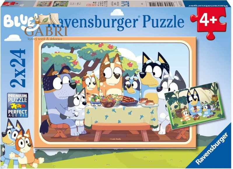 RAVENSBURGER Puzzle Bluey 2x24 dílků