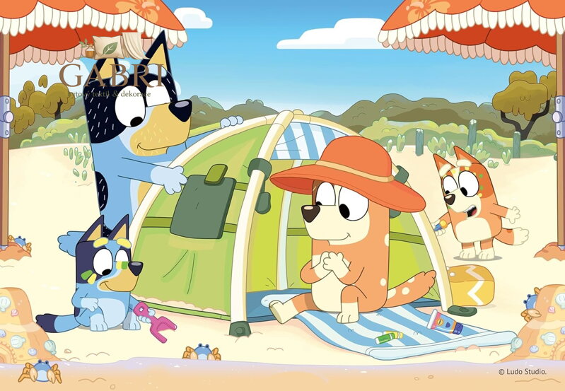 RAVENSBURGER Puzzle Bluey na pláži 35 dílků