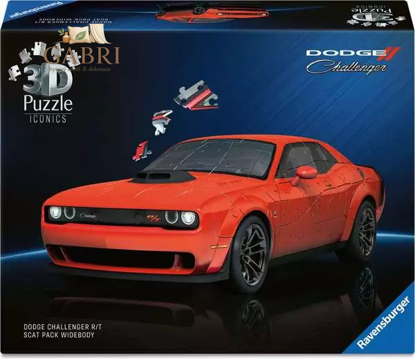 RAVENSBURGER 3D puzzle Iconics: Dodge Challenger R,T Scat Pack Widebody 108 dílků