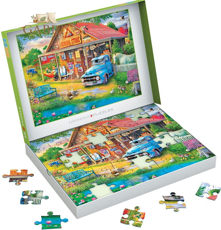 EUROGRAPHICS Puzzle Connecting Pieces: Vesnický obchůdek 48 dílků