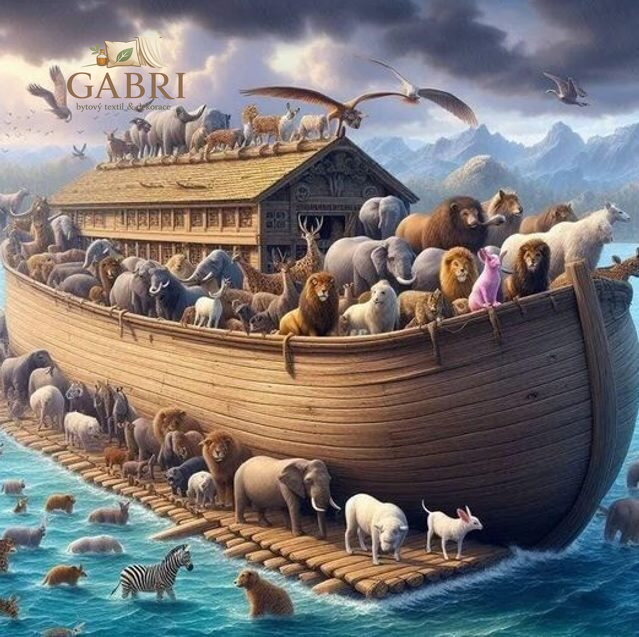 NORIMPEX Diamantové malování Noemova archa 30x40cm