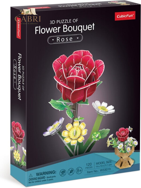CUBICFUN 3D puzzle Kytice růže 120 dílků