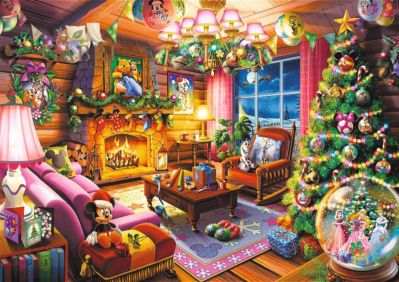 TREFL Puzzle Premium Plus Disney: Vánoční chaloupka 1000 dílků