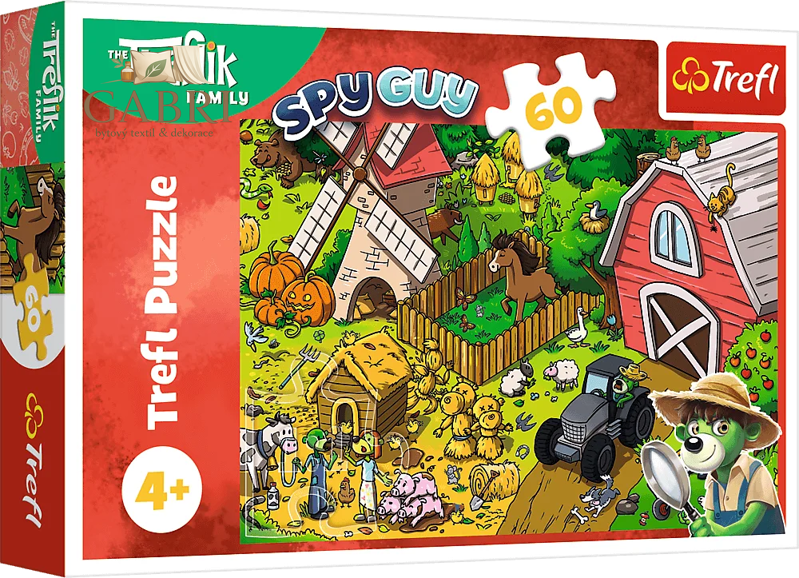 Puzzle Treflíci na farmě 60 dílků