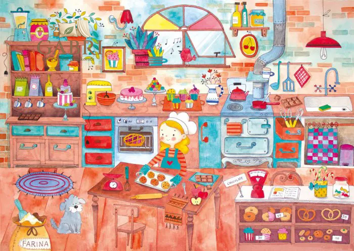 MAGNOLIA Puzzle Barevná pekárna 1000 dílků