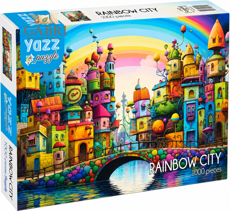 YAZZ Puzzle Duhové město 1000 dílků