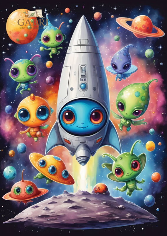 YAZZ Puzzle Mimozemšťané 1000 dílků