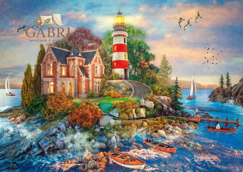 SCHMIDT Puzzle Maják na skále 500 dílků