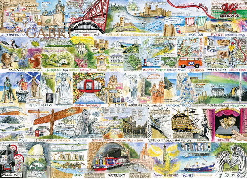 GIBSONS Puzzle Britské a brilantní 1000 dílků