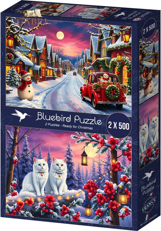 BLUEBIRD Puzzle Připraveni na Vánoce 2x500 dílků