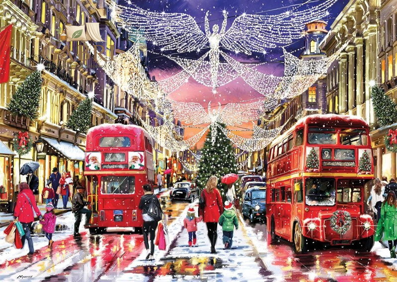 GIBSONS Puzzle Vánoční Regent Street 1000 dílků