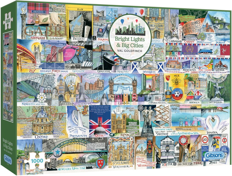 GIBSONS Puzzle Jasná světla a velká města 1000 dílků